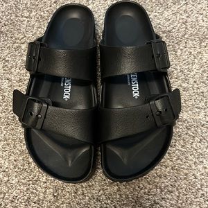 Black Birkenstock Arizona Slides- size 38. Never worn.